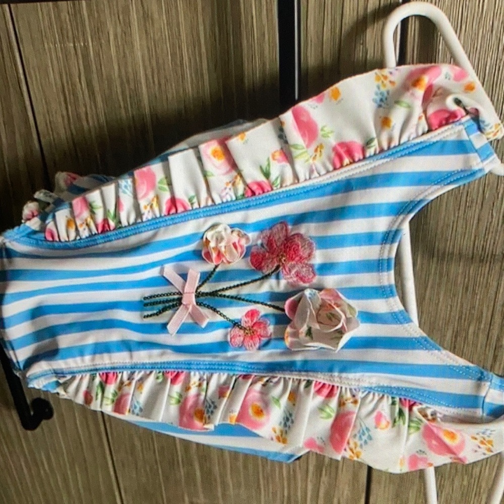 Striped baby one piece